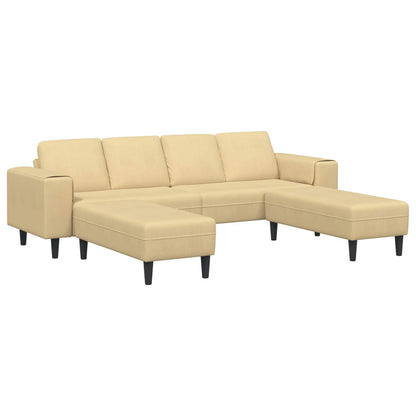 Sofa mit Kissen Grau-Grün 250 x 188 x 76 cm Cordstoff