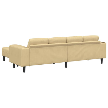 Sofa mit Kissen Grau-Grün 250 x 188 x 76 cm Cordstoff