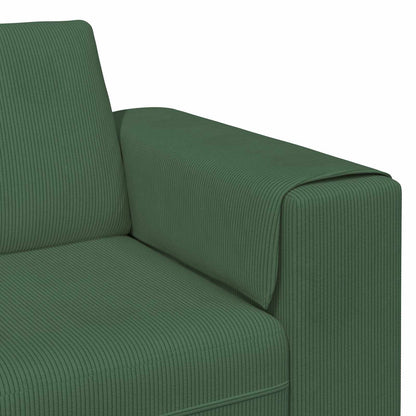 vidaXL Sofa mit Kissen Dunkelgrün 250 x 188 x 76 cm Cordstoff
