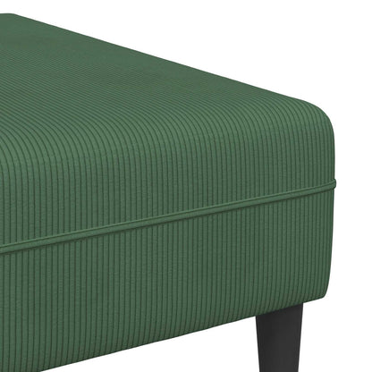 vidaXL Sofa mit Kissen Dunkelgrün 250 x 188 x 76 cm Cordstoff
