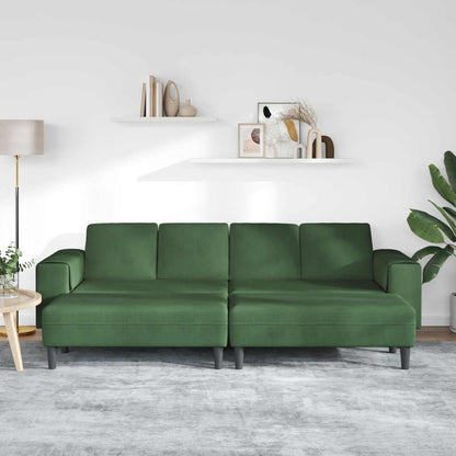 vidaXL Sofa mit Kissen Dunkelgrün 250 x 188 x 76 cm Cordstoff