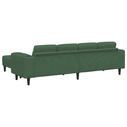 vidaXL Sofa mit Kissen Dunkelgrün 250 x 188 x 76 cm Cordstoff
