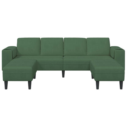 vidaXL Sofa mit Kissen Dunkelgrün 250 x 188 x 76 cm Cordstoff