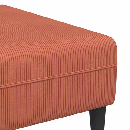 vidaXL Sofa mit Kissen Rot-Orange 250 x 188 x 76 cm Cordstoff