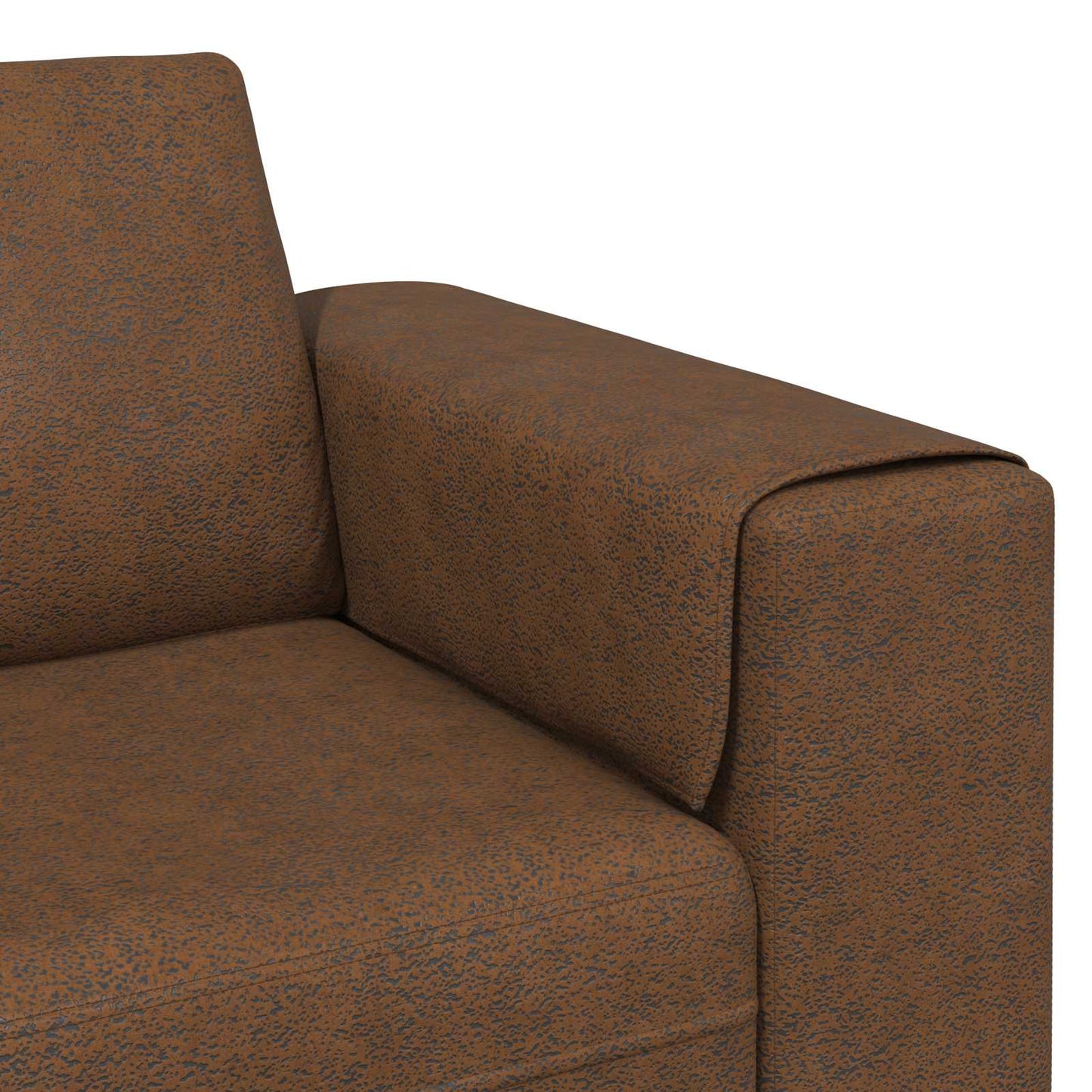 vidaXL Sofa Set Braun Faux Wildleder