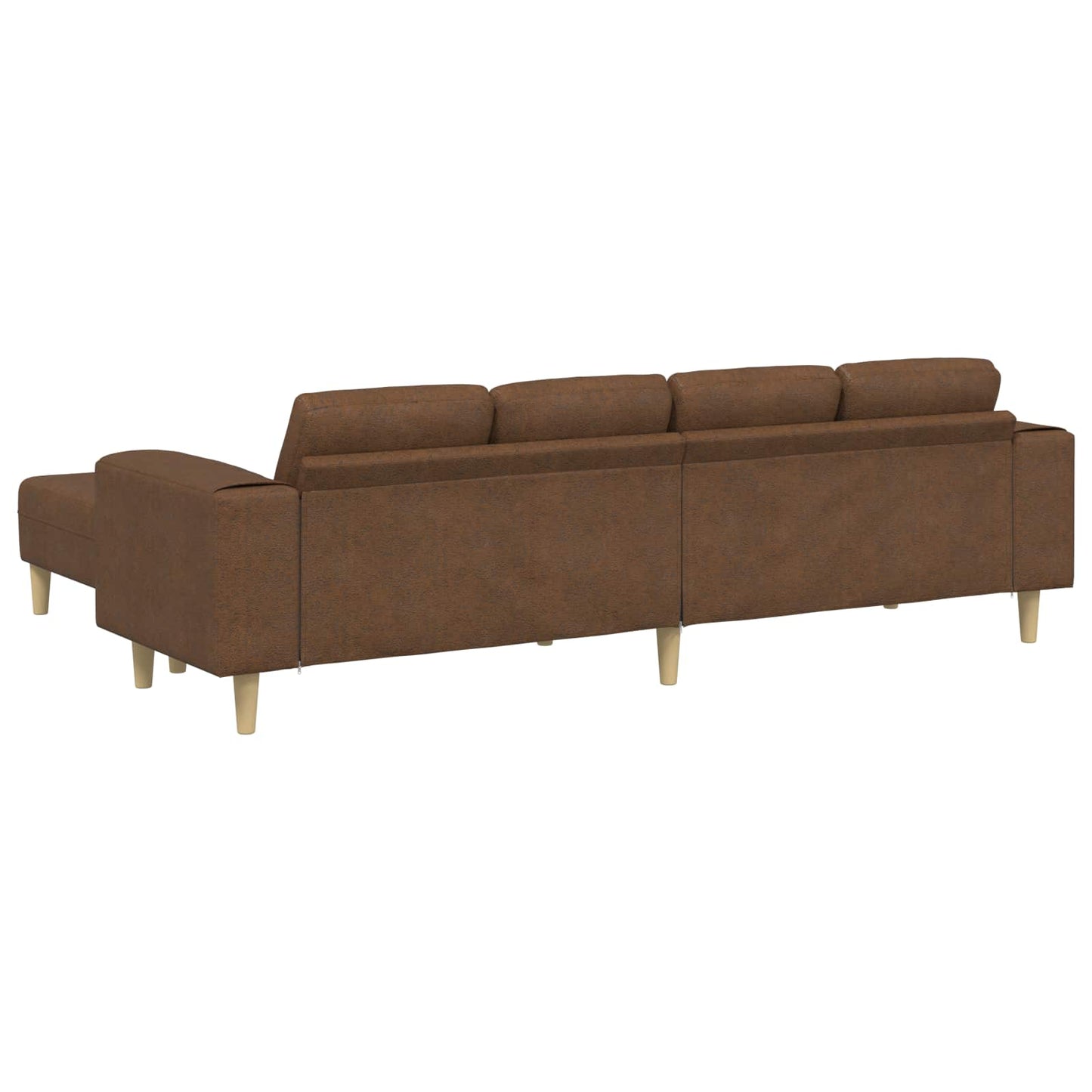 vidaXL Sofa Set Braun Faux Wildleder