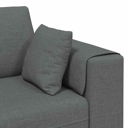 vidaXL Sofa mit Kissen Dunkelgrau 250 x 77 x 76 cm Stoff