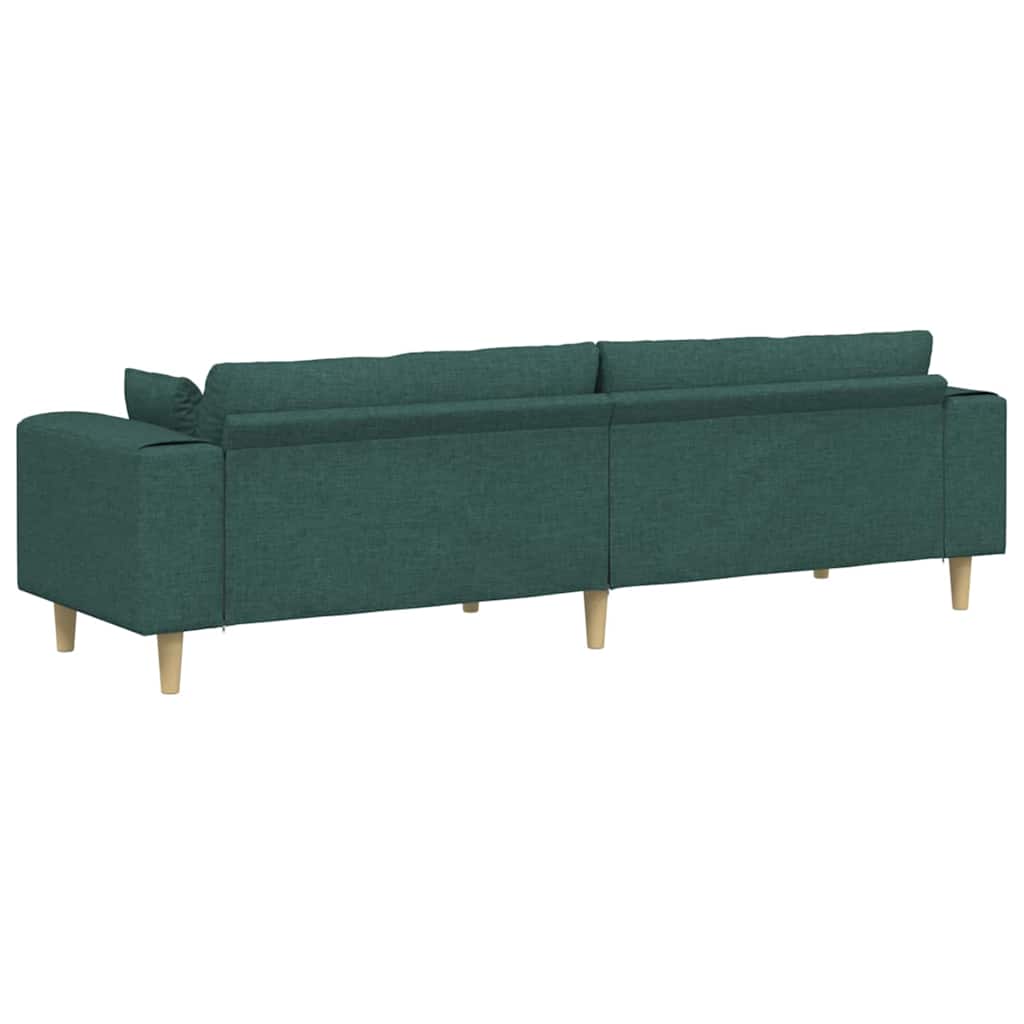 vidaXL Sofa mit Kissen Dunkelgrün 250 x 77 x 76 cm Stoff