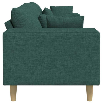 vidaXL Sofa mit Kissen Dunkelgrün 250 x 77 x 76 cm Stoff