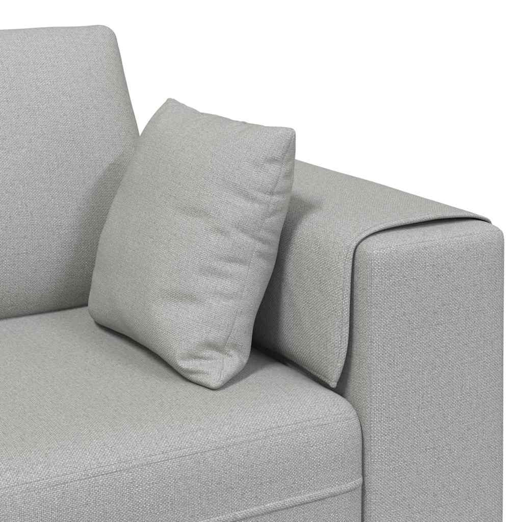 vidaXL Sofa mit Kissen Wolkengrau 250 x 77 x 76 cm Stoff
