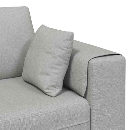 vidaXL Sofa mit Kissen Wolkengrau 250 x 77 x 76 cm Stoff