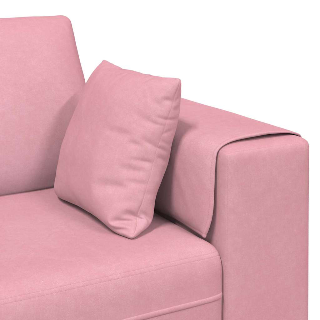 Sofa mit Kissen Rosa 250 x 77 x 76 cm Samt
