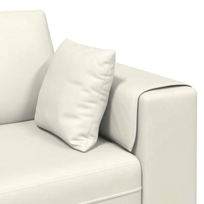 vidaXL Sofa mit Kissen Creme 250 x 77 x 76 cm Samt