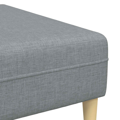 vidaXL Sofa mit Kissen 3 pcs Hellgrau Stoff