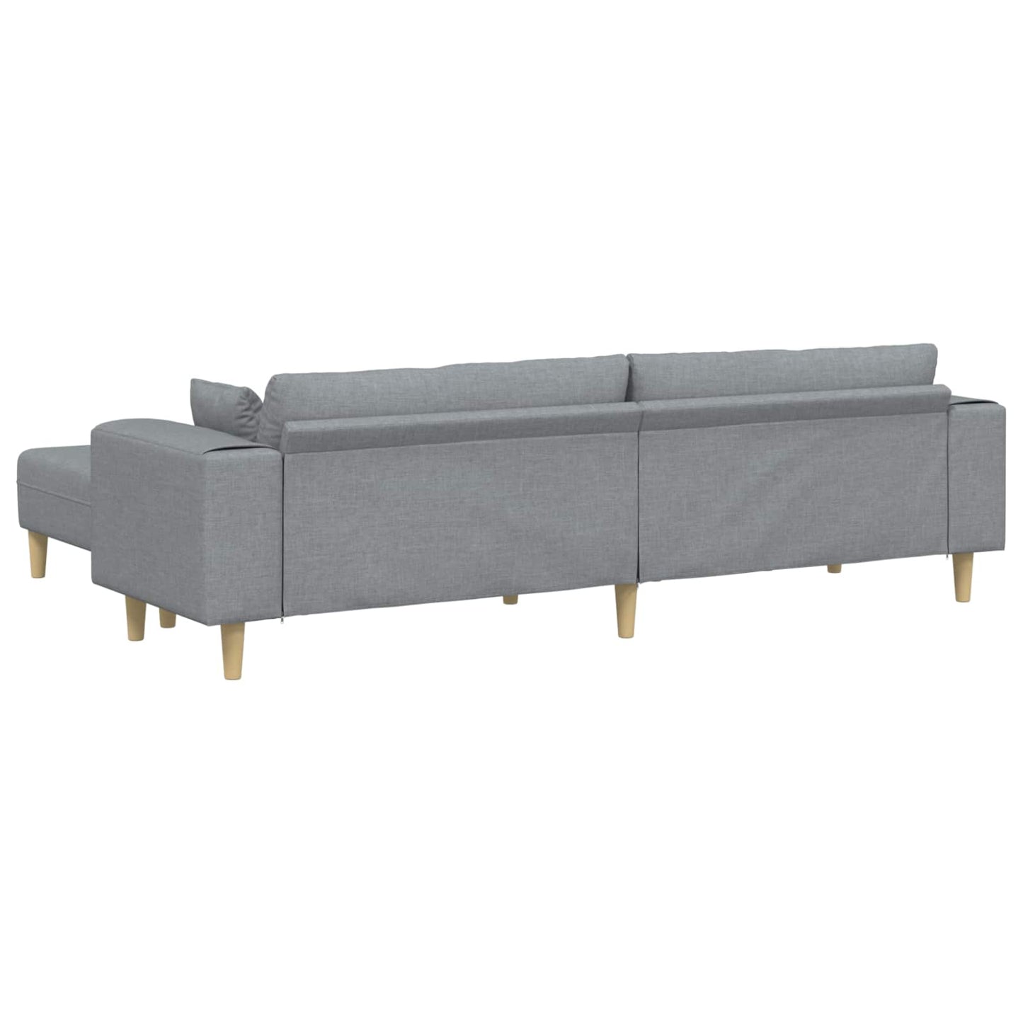 vidaXL Sofa mit Kissen 3 pcs Hellgrau Stoff