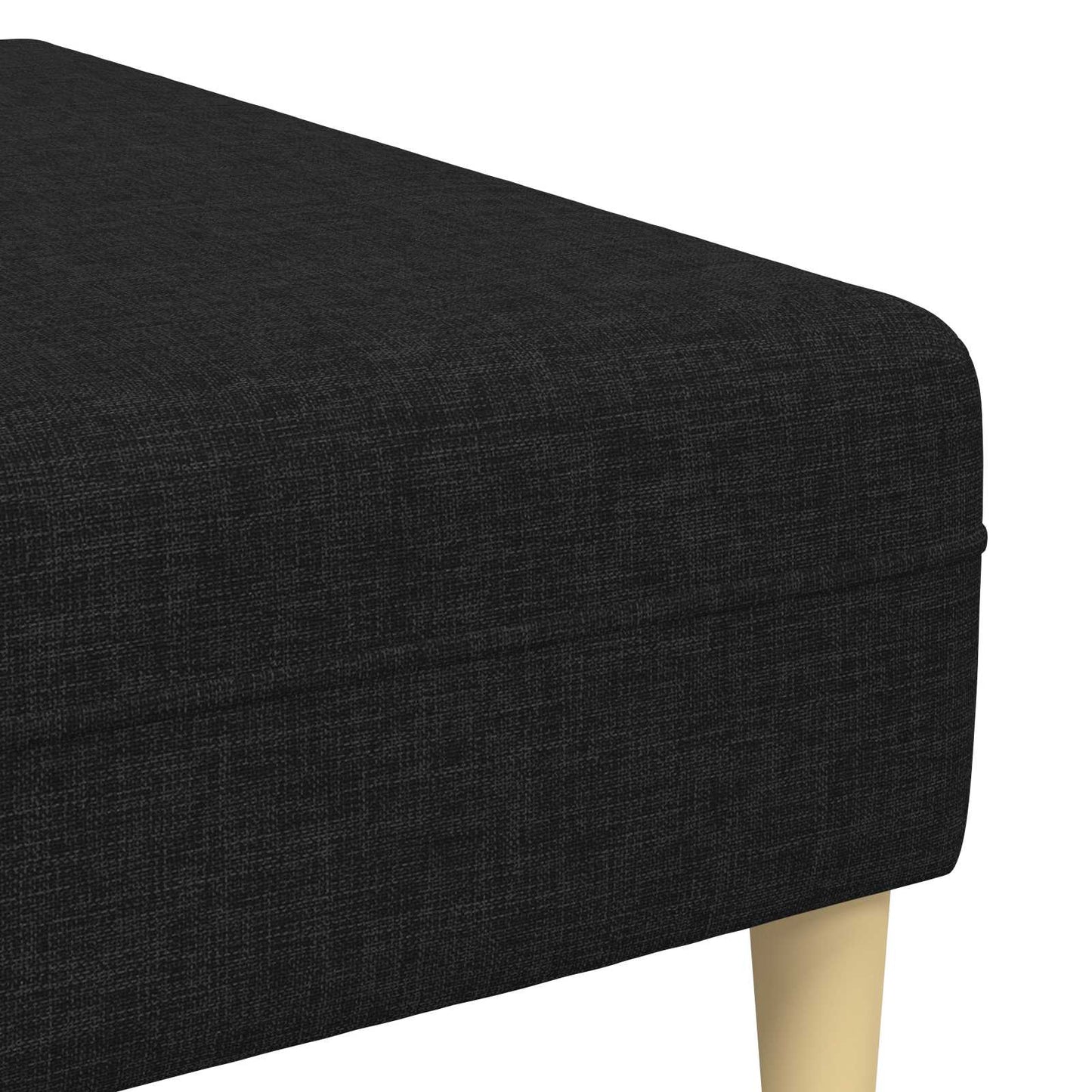 vidaXL Sofa mit Kissen 3 pcs Schwarz Stoff