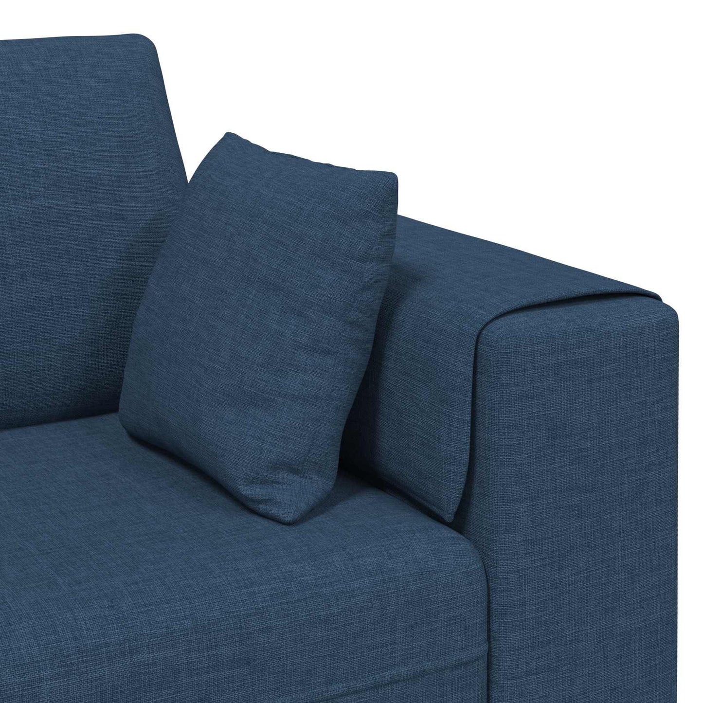 vidaXL Sofa mit Kissen 3 pcs Blau Stoff