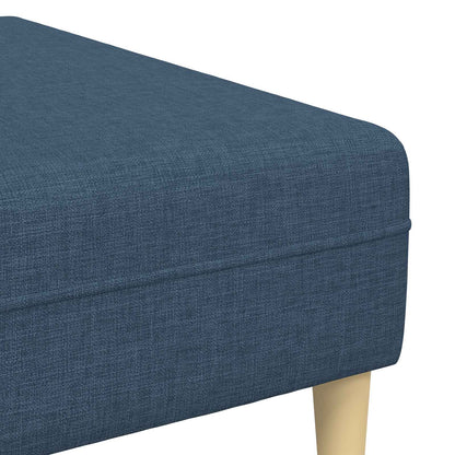 vidaXL Sofa mit Kissen 3 pcs Blau Stoff