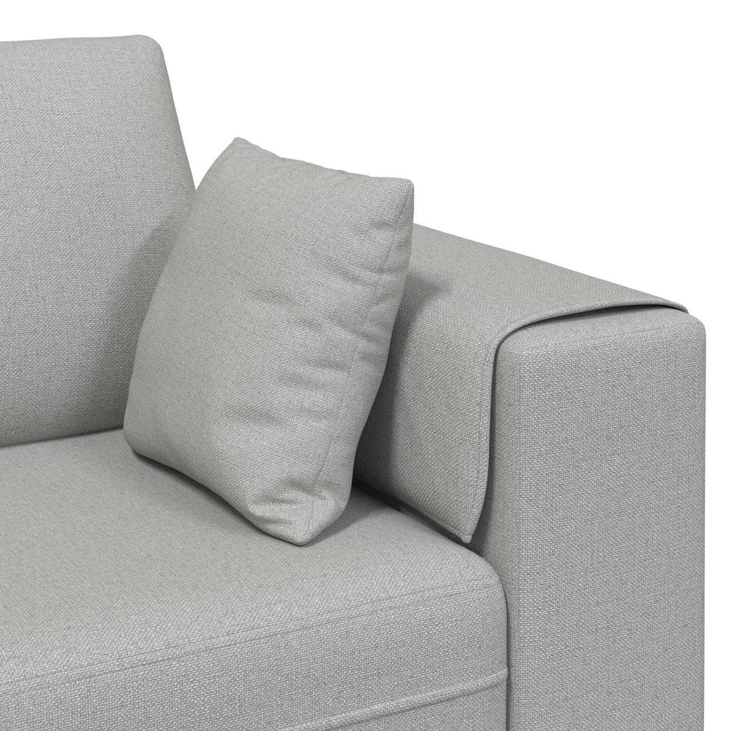 vidaXL Sofa mit Kissen 3 pcs Wolkengrau Stoff