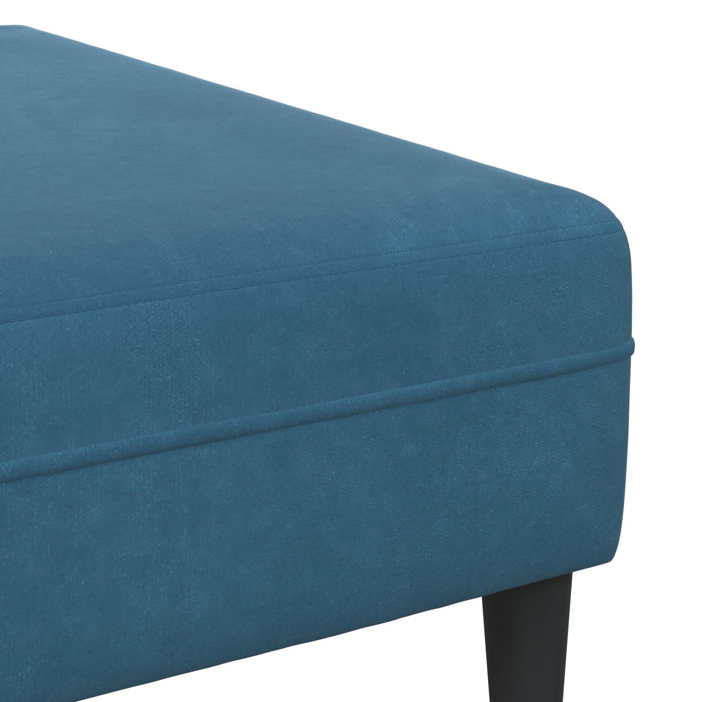 vidaXL Sofa mit Kissen 3 pcs Blau Samt