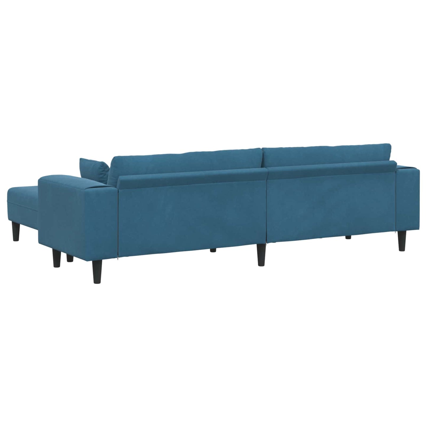Sofa mit Kissen 3 pcs Blau Samt