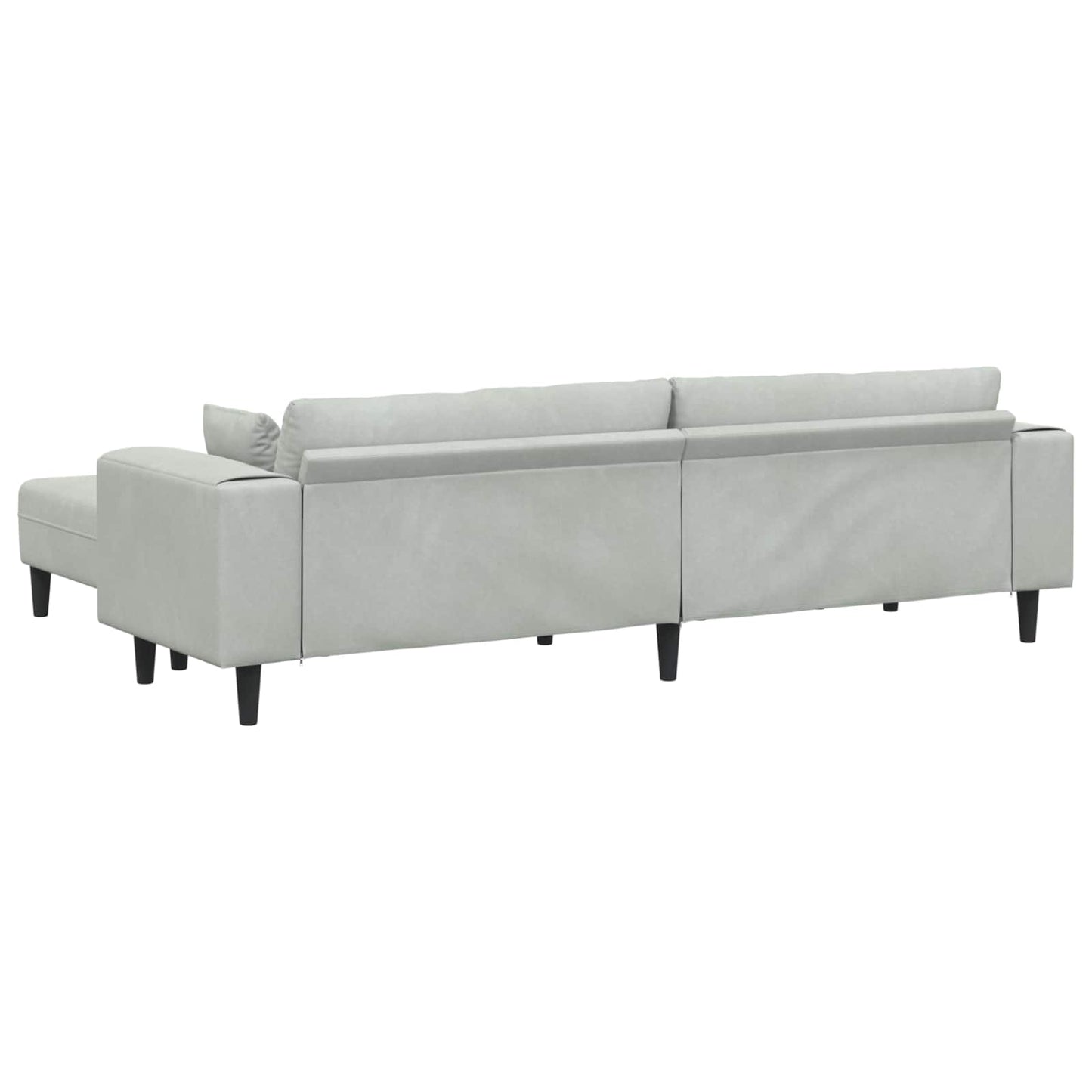 vidaXL Sofa mit Kissen 3 pcs Hellgrau Samt