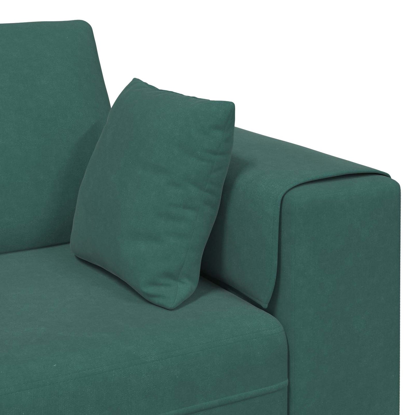 vidaXL Sofa mit Kissen 3 pcs Dunkelgrün Samt
