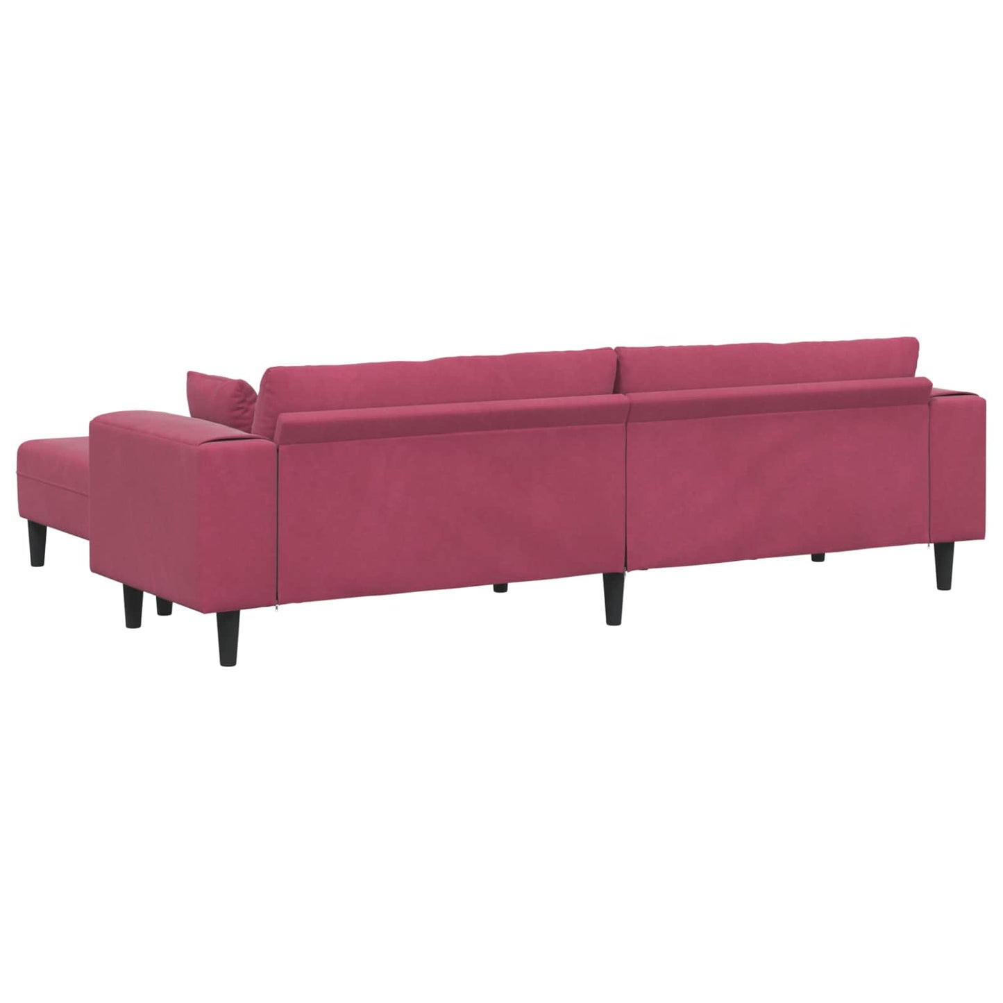 vidaXL Sofa mit Kissen 3 pcs Weinrot Samt