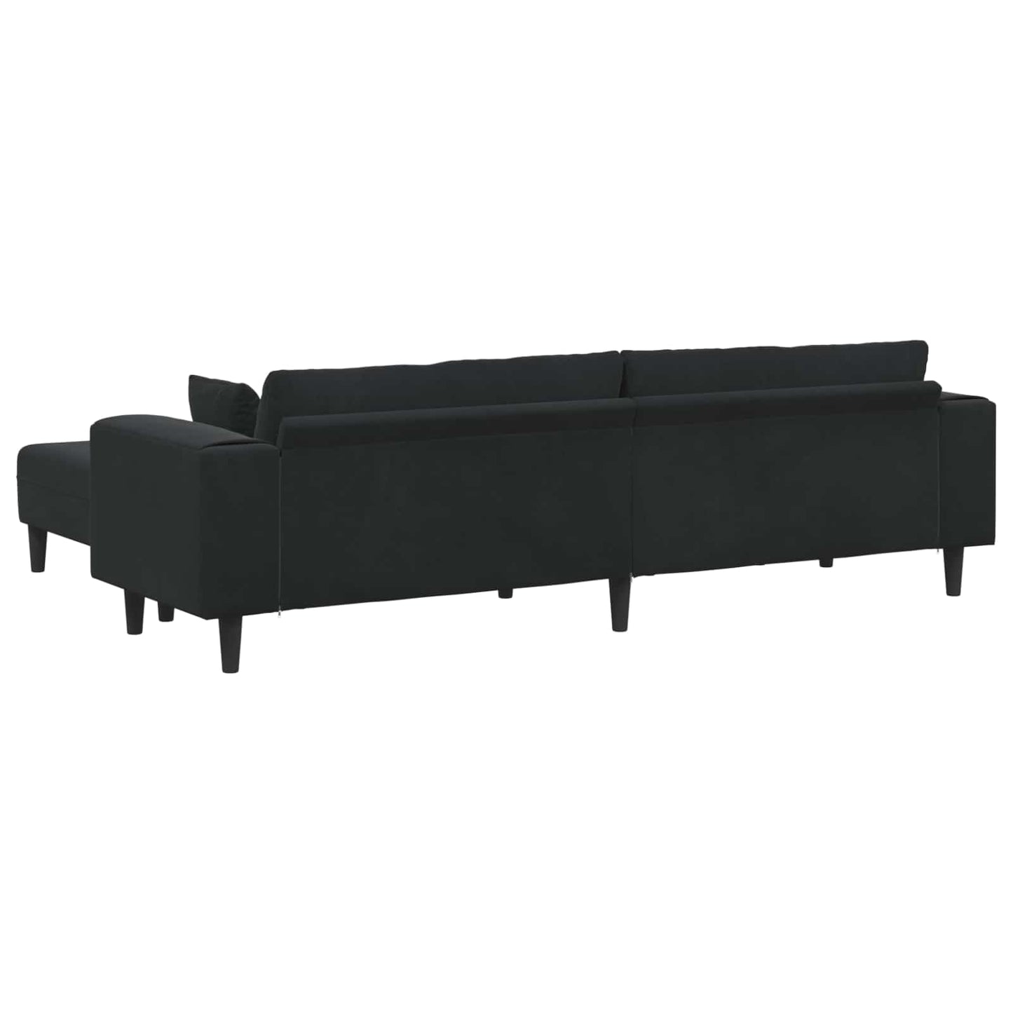vidaXL Sofa mit Kissen 3 pcs Schwarz Samt