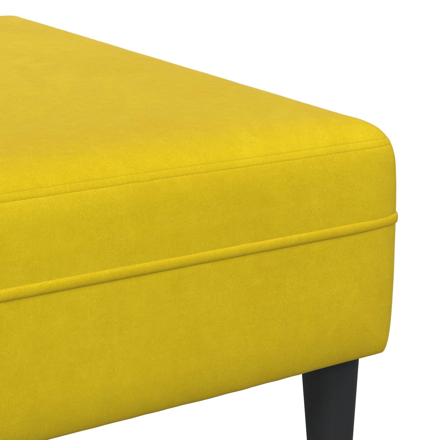 vidaXL Sofa mit Kissen 3 pcs Gelb Samt