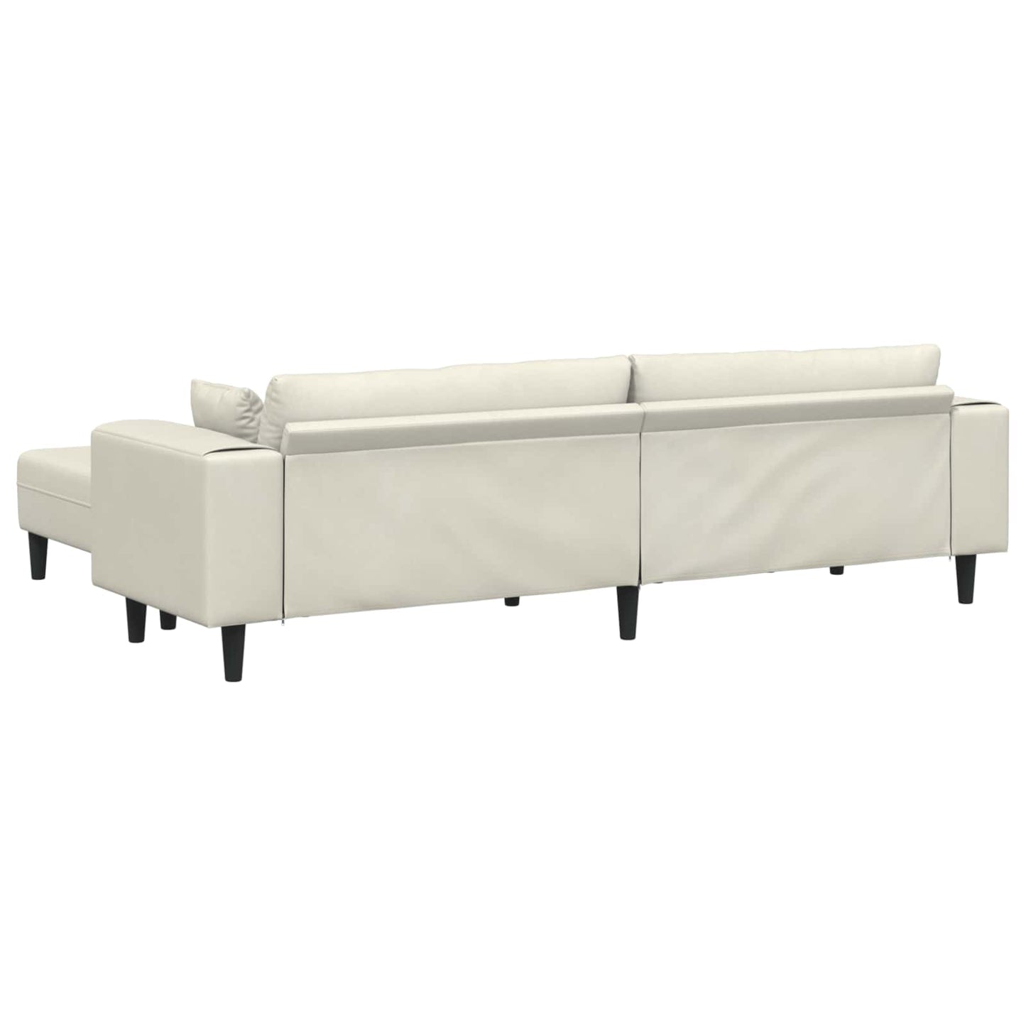 vidaXL Sofa mit Kissen 3 pcs Creme Samt