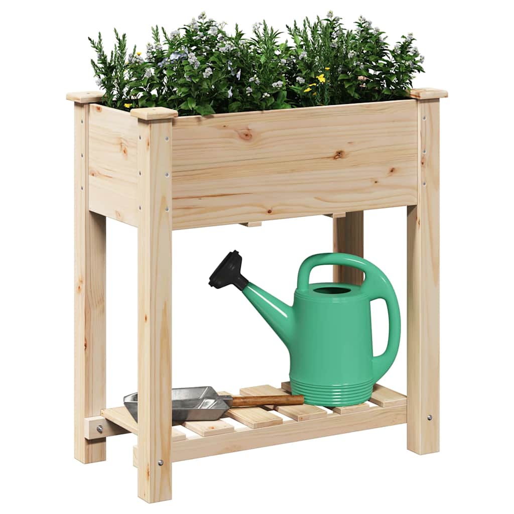 vidaXL Garten-Pflanzgefäß mit Regal Beige 71 x 37 x 76,5 cm