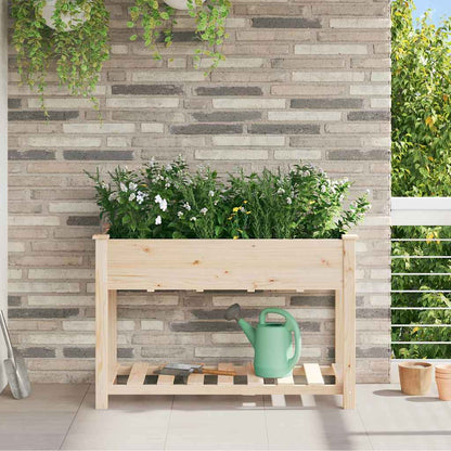 vidaXL Garten-Pflanzgefäß mit Regal Beige 115 x 59 x 76,5 cm