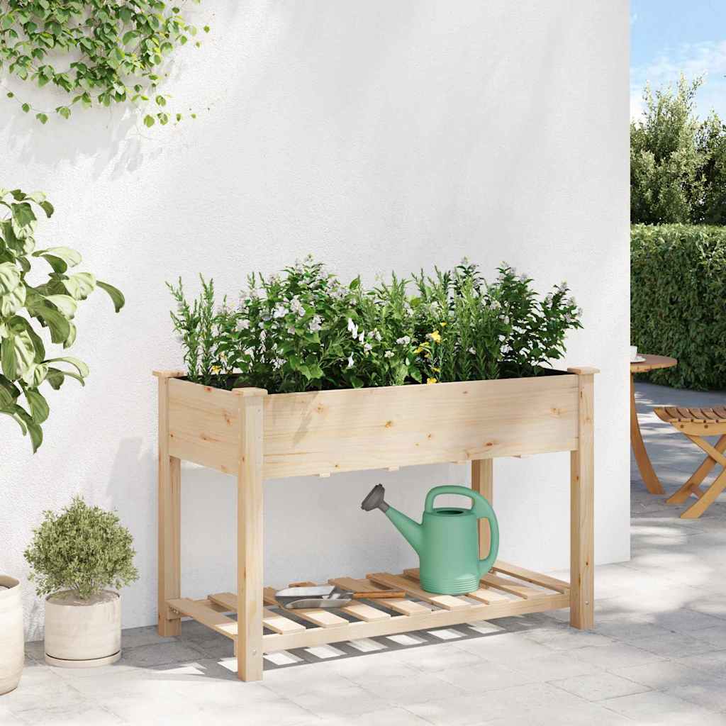 vidaXL Garten-Pflanzgefäß mit Regal Beige 115 x 59 x 76,5 cm