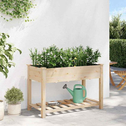 vidaXL Garten-Pflanzgefäß mit Regal Beige 115 x 59 x 76,5 cm