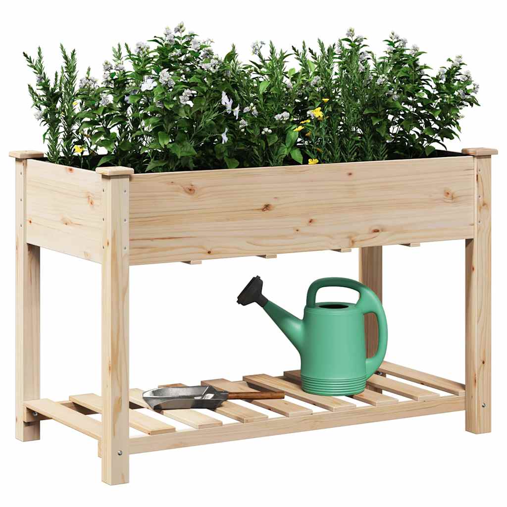 vidaXL Garten-Pflanzgefäß mit Regal Beige 115 x 59 x 76,5 cm