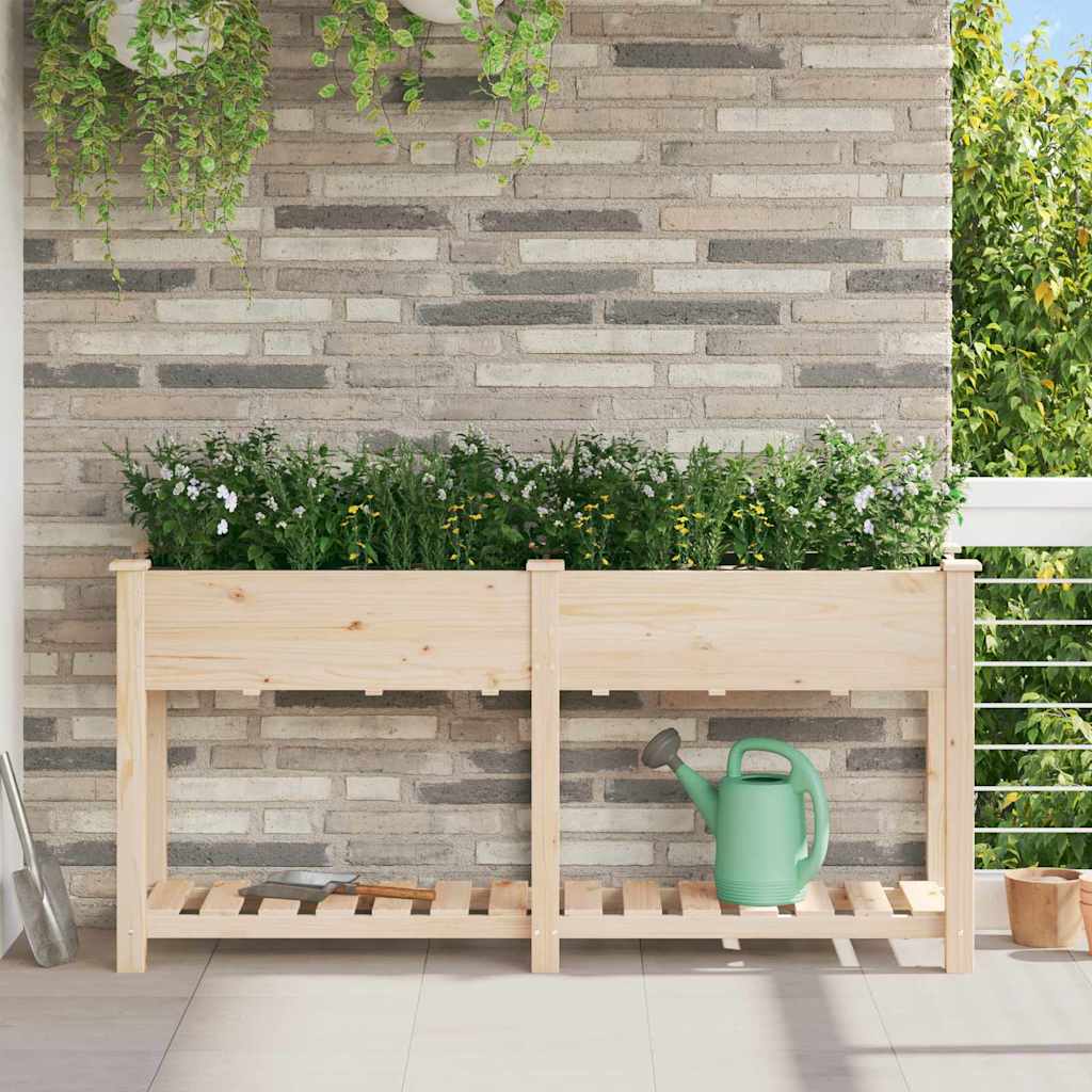 vidaXL Garten-Pflanzgefäß mit Regal Beige 161 x 43 x 76,5 cm