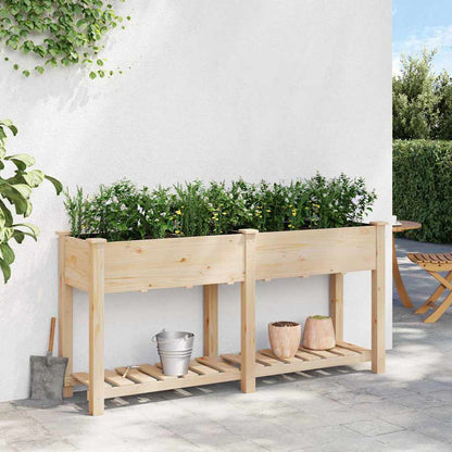 vidaXL Garten-Pflanzgefäß mit Regal Beige 161 x 43 x 76,5 cm