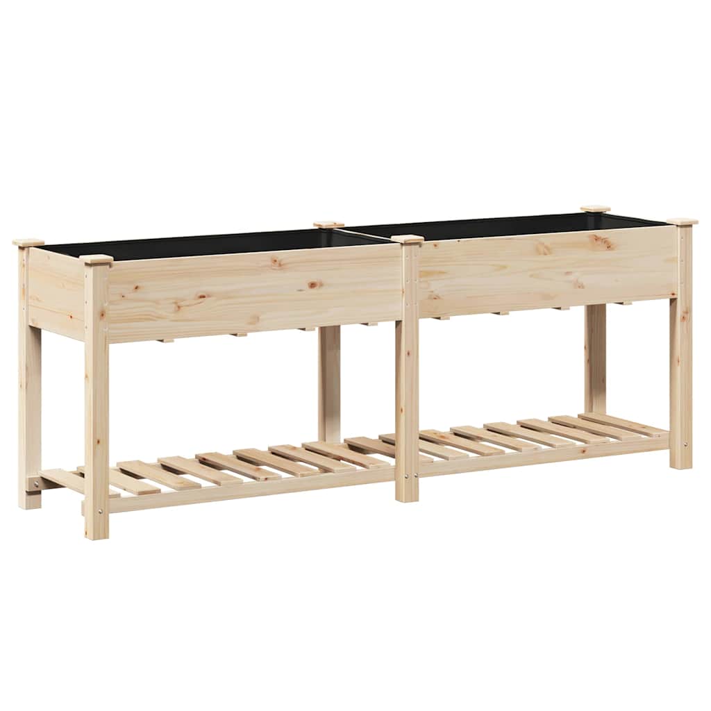vidaXL Garten-Pflanzgefäß mit Regal Beige 203 x 53 x 76,5 cm
