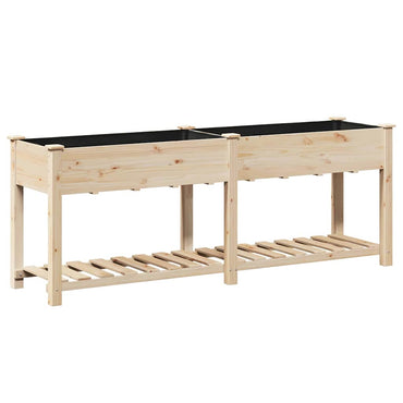 vidaXL Garten-Pflanzgefäß mit Regal Beige 203 x 53 x 76,5 cm