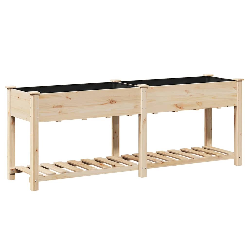 vidaXL Garten-Pflanzgefäß mit Regal Beige 203 x 53 x 76,5 cm