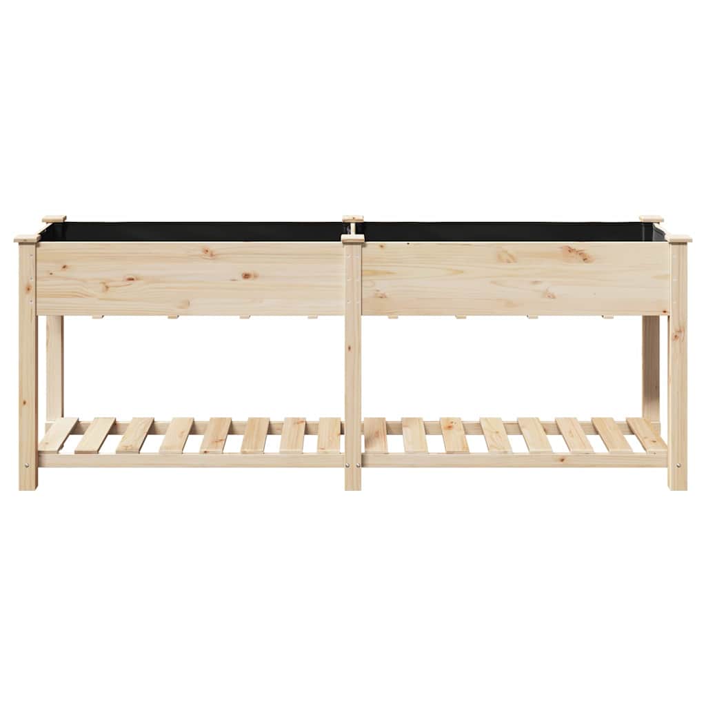 vidaXL Garten-Pflanzgefäß mit Regal Beige 203 x 53 x 76,5 cm