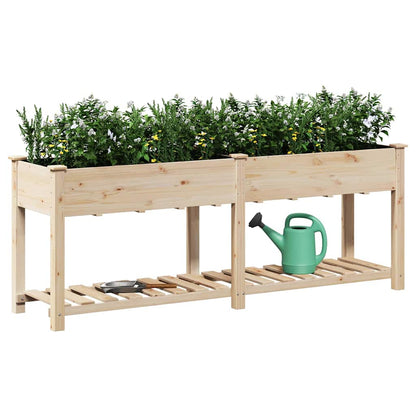 vidaXL Garten-Pflanzgefäß mit Regal Beige 203 x 53 x 76,5 cm