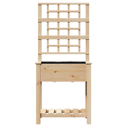 vidaXL Jardinière de jardin Beige 71 x 38 x 152 cm Bois de sapin massif