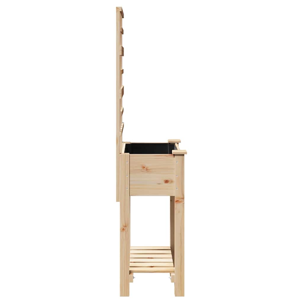vidaXL Jardinière de jardin Beige 71 x 38 x 152 cm Bois de sapin massif