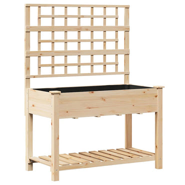 vidaXL Garten-Pflanzgefäß mit Regal Beige 115 x 60,5 x 153 cm