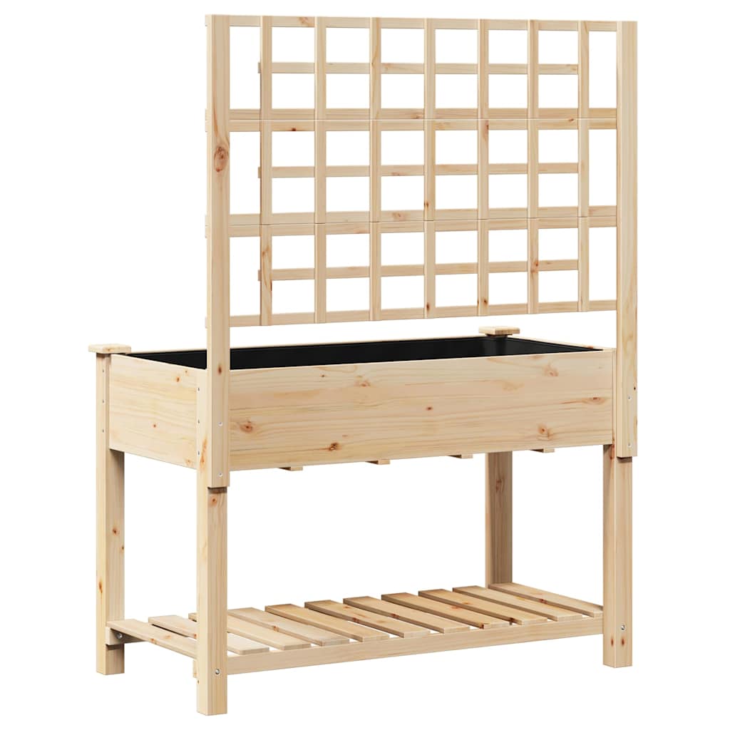 Garten-Pflanzgefäß mit Regal Beige 115 x 60,5 x 153 cm