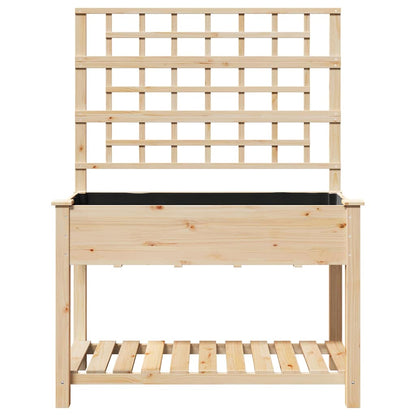 Garten-Pflanzgefäß mit Regal Beige 115 x 60,5 x 153 cm