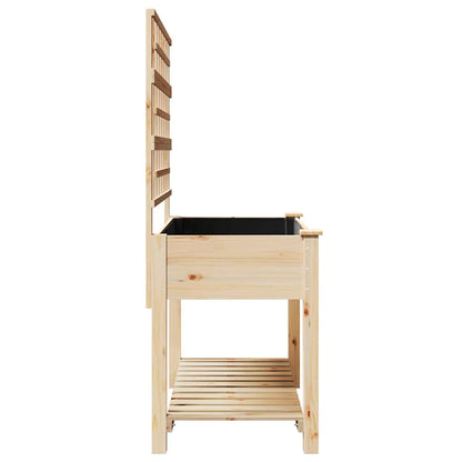 Garten-Pflanzgefäß mit Regal Beige 115 x 60,5 x 153 cm