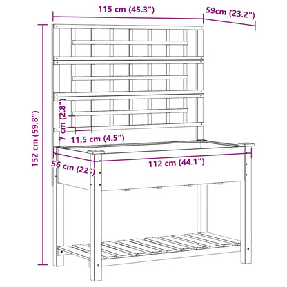 Garten-Pflanzgefäß mit Regal Beige 115 x 60,5 x 153 cm